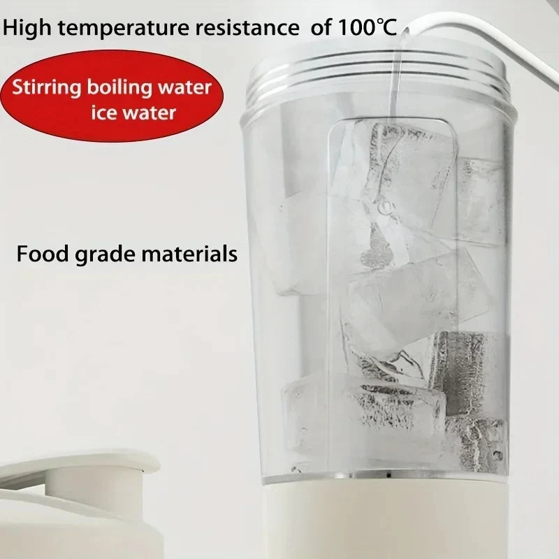 Vaso Mezclador Eléctrico 450ml – Batidos de Proteína sin Grumos al Instante (Recargable USB-C)
