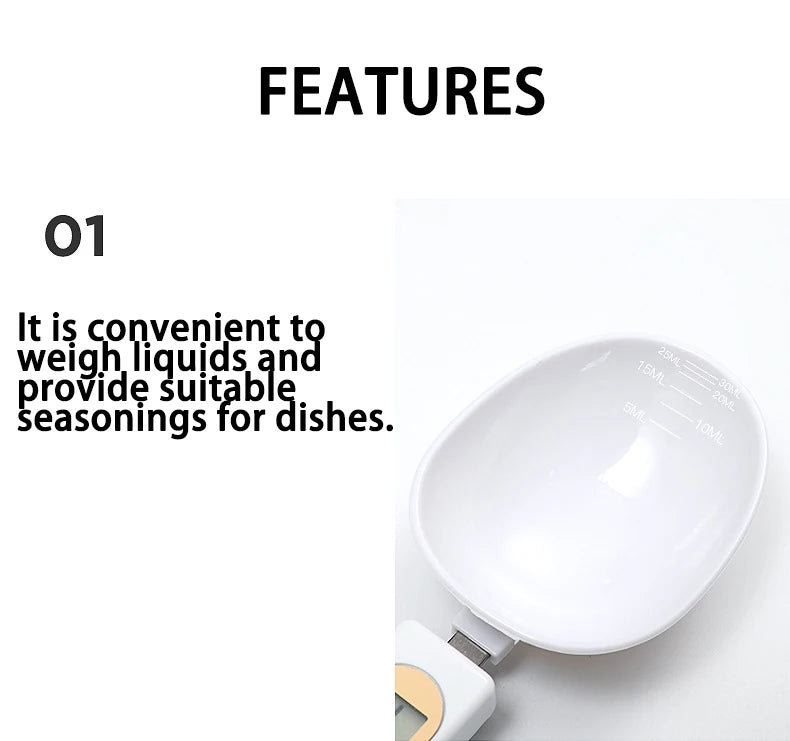 Báscula digital cuchara cocina midiendo sal y azúcar para dieta calórica