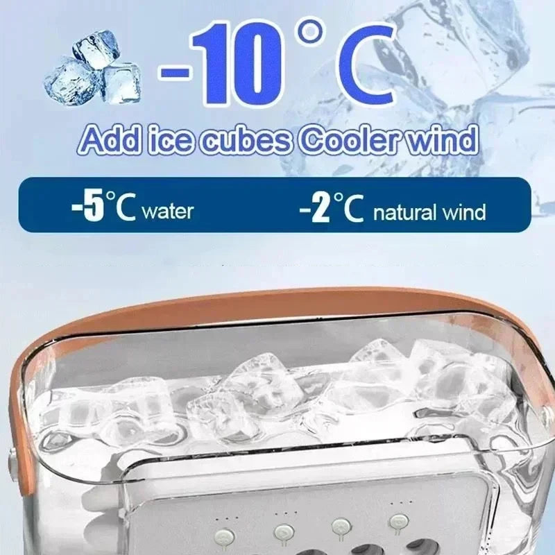 Mini Ventilador 3 en 1 con Humidificador y Luz LED