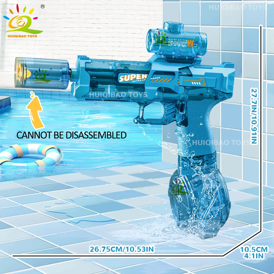 💦 Pistola de Agua Eléctrica Automática con Disparo Ráfaga y Luces LED