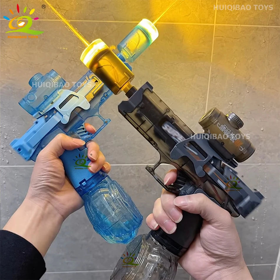 💦 Pistola de Agua Eléctrica Automática con Disparo Ráfaga y Luces LED