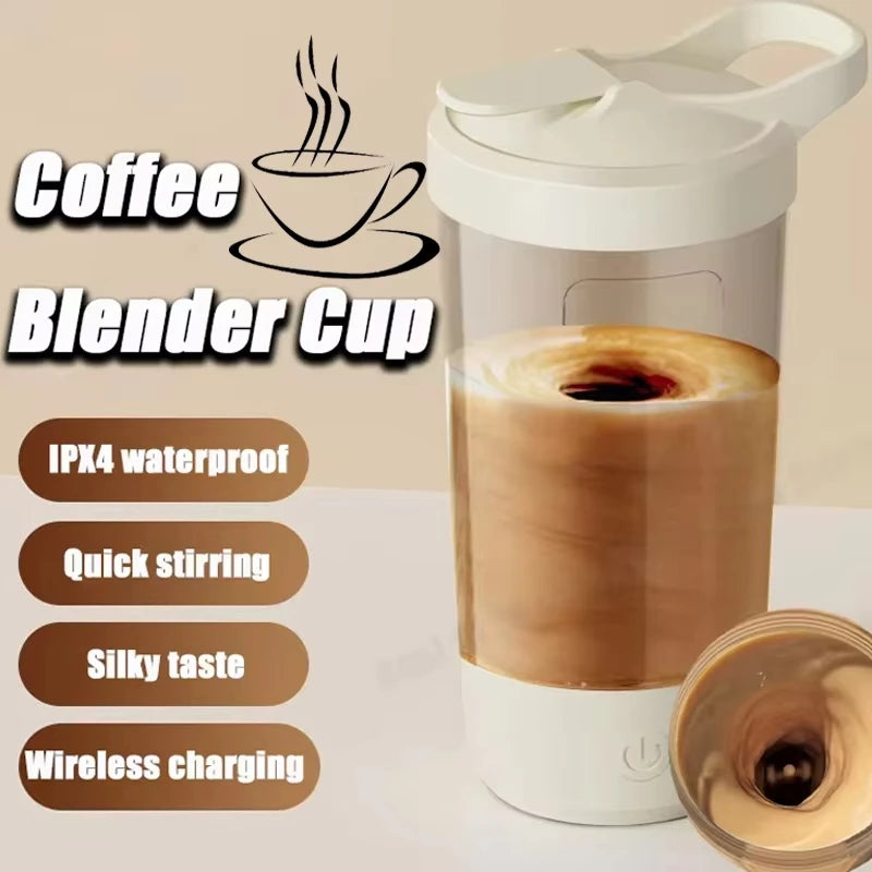 Vaso Mezclador Eléctrico 450ml – Batidos de Proteína sin Grumos al Instante (Recargable USB-C)